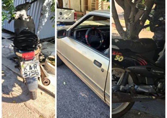 PM recupera três veículos furtados em menos de 24 horas em Barra do Garças