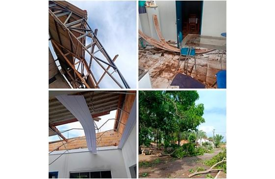 Vendaval causa destruição e Prefeitura de General Carneiro anuncia estado de calamidade