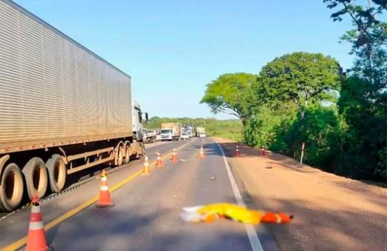 Trabalhador morre atropelado por carreta durante obras na BR-070