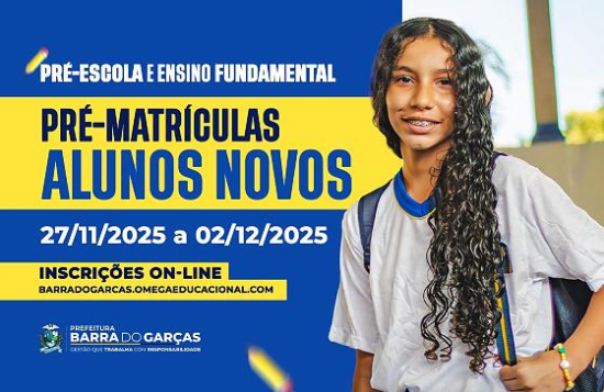 Período de pré-matrículas na rede municipal de ensino de Barra do Garças iniciaram nesta quinta (27)
