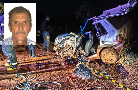 Colisão frontal na zona rural de Pontal do Araguaia deixa produtor rural morto