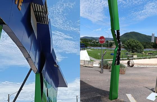 Prefeitura aciona Procuradoria Jurídica após danos no pórtico da Praia Quarto Crescente