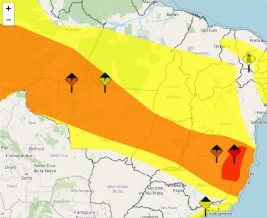 Alerta laranja: chuvas intensas e calor extremo colocam Mato Grosso em estado de atenção