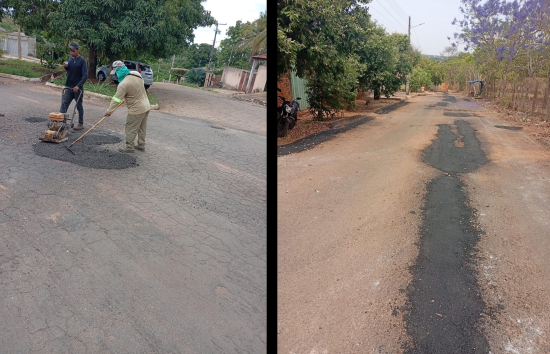 Operação Tapa-Buracos é intensificada em Aragarças e prefeito anuncia início do Manejo Ambiental