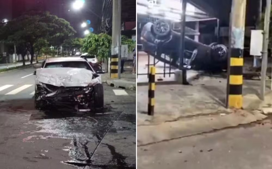 Adolescente de 17 anos se envolve em acidente com carros de luxo