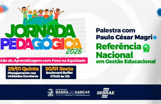 Educação municipal de Barra do Garças começa 2026 com Jornada Pedagógica