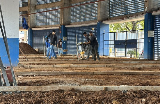 Obras avançam na Arena do Porto do Baé em Barra do Garças