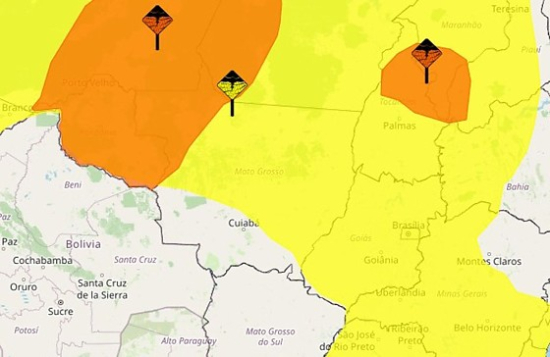 INMET emite alerta de chuvas intensas para Barra do Garças e Nordeste de MT