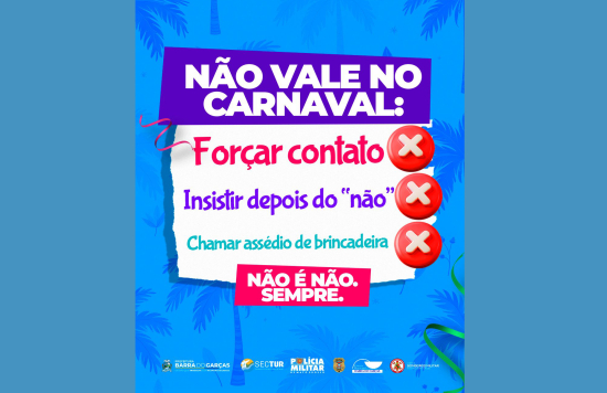 Prefeitura de Barra do Garças reforça segurança e ações contra assédio no Carnaval 2026