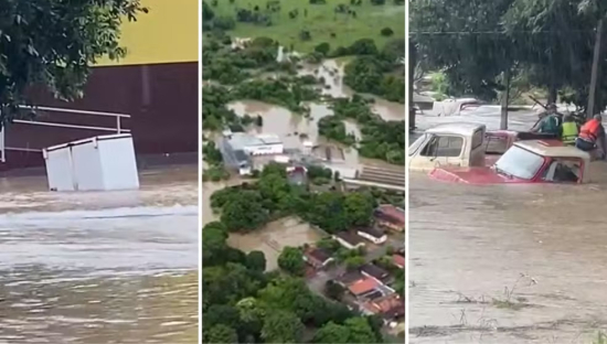 Chuvas intensas causam alagamentos, deixam mais de 500 desalojados e levam prefeitura a decretar calamidade