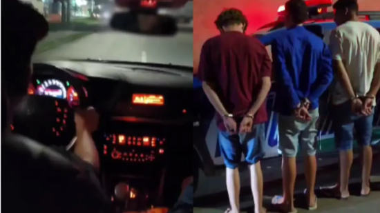 Adolescentes são apreendidos após noite de crimes, perseguição policial e roubo de celulares