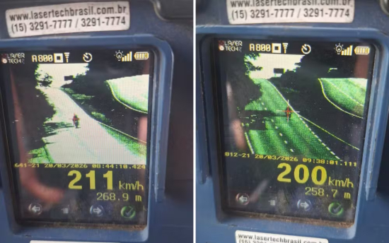 Moto é flagrada a 211 km/h na BR-060 durante fim de semana do MotoGP