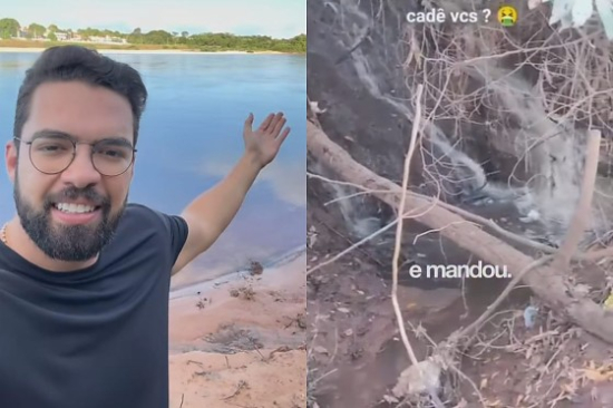 Denúncia aponta despejo de esgoto no Rio Araguaia em área de lazer de Barra do Garças