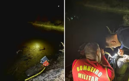 Carro cai em represa de condomínio e deixa seis mortos, entre eles quatro crianças