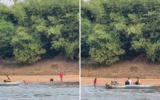 Crianças indígenas são arrastadas por correnteza no Rio Araguaia em Aragarças 