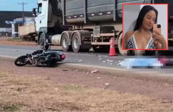 Mulher grávida morre em colisão entre moto e carreta na BR-364; filho de 5 anos fica gravemente ferido
