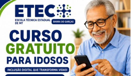 ETECBG abre inscrições para curso gratuito de inclusão digital para idosos em Barra do Garças
