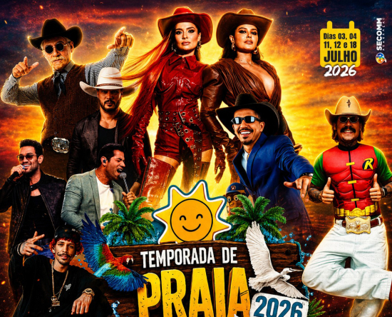 Programação oficial da Temporada de Praia 2026 é confirmada em Aragarças