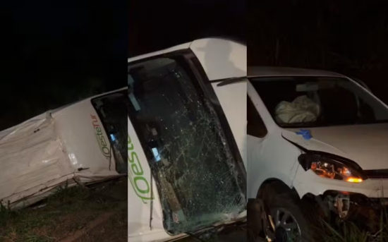 Acidente na BR-163 envolve van da Nova Rota Oeste e deixa 13 feridos em Lucas do Rio Verde