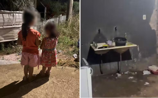 Crianças de 2 e 5 anos são encontradas sozinhas em casa após denúncia de abandono