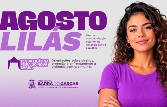 Agosto Lilás: Prefeitura realiza ação de conscientização, prevenção e enfrentamento à violência contra a mulher na feira do Nova Barra