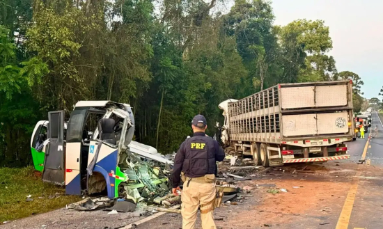 Tragédia na BR-373: colisão frontal entre micro-ônibus e carreta deixa 23 mortos no Paraná