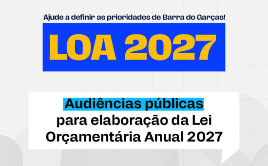 Segunda audiência da LOA 2027 será realizada no bairro Santo Antônio nesta quarta-feira (2/9)