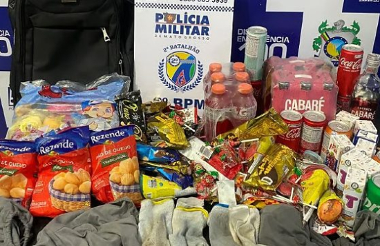 Adolescentes são apreendidos com bebidas e produtos furtados de cantina em Barra do Garças