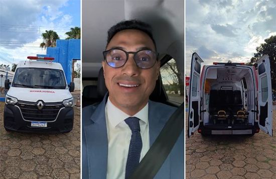 Ricardo Galvão anuncia ambulância para substituir veículo danificado em incêndio