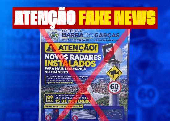 Prefeitura esclarece que radares de velocidade não estão em funcionamento em Barra do Garças