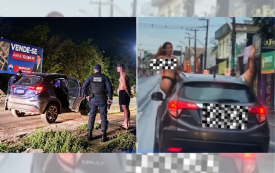 Motorista é detido após circular com mulheres seminuas nas janelas de carro em Barra do Garças
