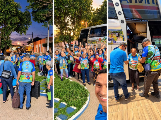 Aragarças leva 54 idosos do projeto Viver Bem a Caldas Novas em viagem especial pelo Dia do Idoso