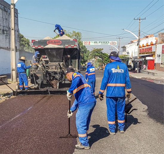 Conheça as etapas da obra de microrrevestimento realizada nas ruas de Barra do Garças