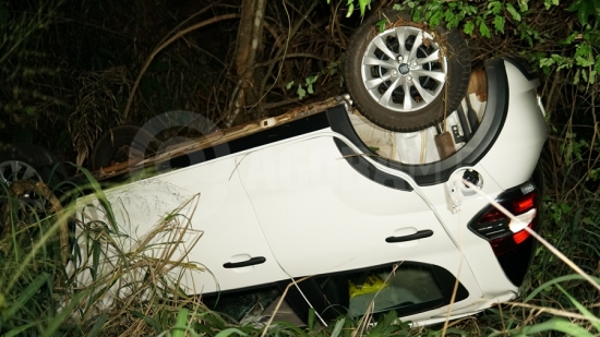 Família que seguia de Guiratinga para Rondonópolis é vítima de capotamento após animal invadir pista