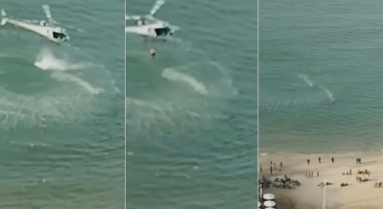 Policial pula de helicóptero no mar, nada e captura suspeito de furto em Fortaleza