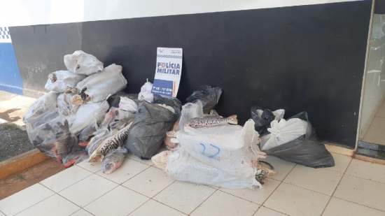 Polícia Militar apreende mais de 700 quilos de pescado irregular no interior de MT