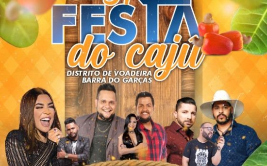 31ª Festa do Caju terá shows nacionais neste mês; confira