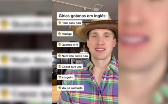 Influencer americano que bombou na web ao experimentar pamonha com palha do milho traduz gírias goianas