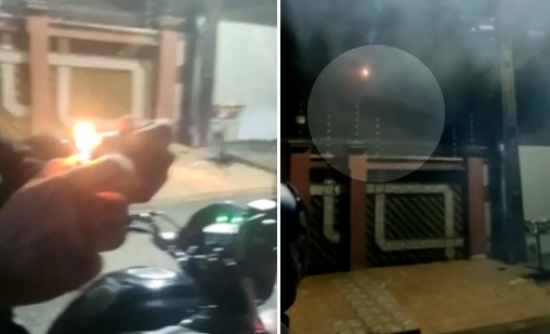 Entregadores por app fazem protesto e jogam bombinhas em casa de cliente que teria brigado com um deles