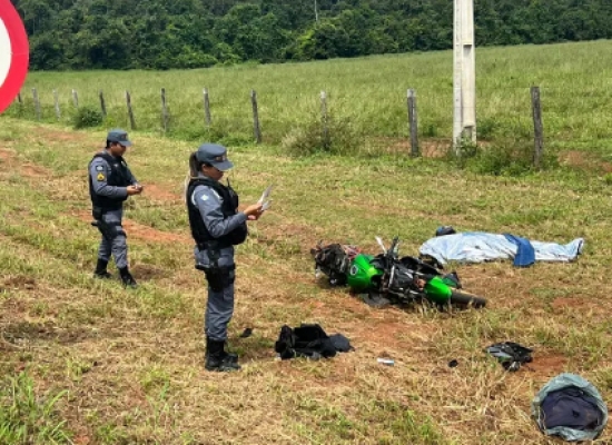 Homem morre após acidente de motocicleta em rodovia de MT