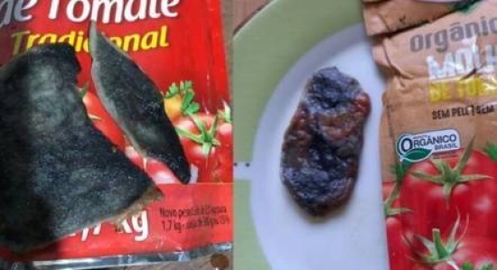 Perícia em molho de tomate encontra fungos e ovos de parasita