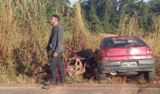 Acidente com vítima fatal na BR-158, entre Aragarças e Bom Jardim de Goiás