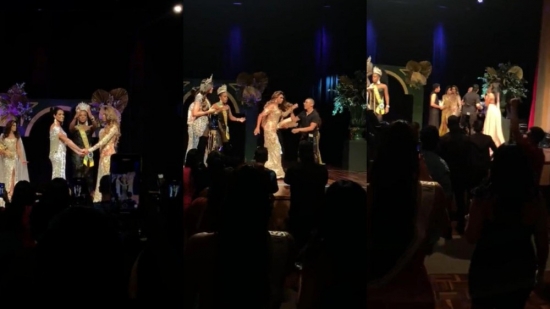 Em concurso de miss gay em MT, marido de participante não aceita derrota, invade palco e quebra coroa