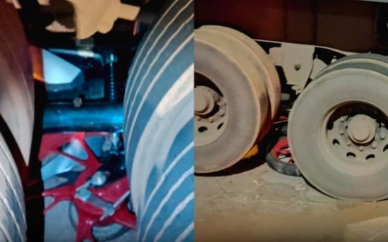 Motociclista escapa com vida ao cair embaixo de carreta em Barra do Garças