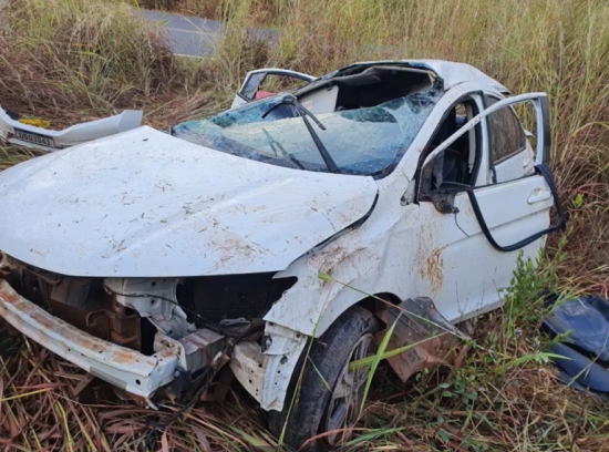 Idosa de 94 anos morre em acidente de carro em Barra do Garças; outros dois ficam feridos
