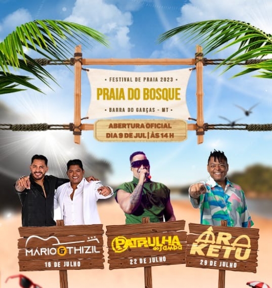 Programação da Temporada de Praia de Barra do Garças é divulgada