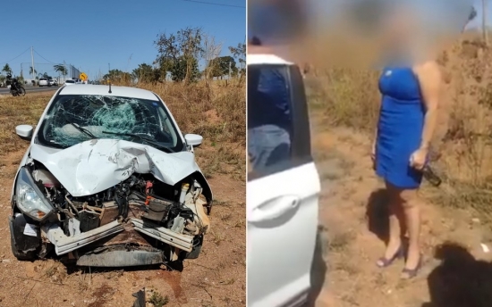 Motorista bêbada mata motociclista atropelado e é flagrada com garrafas na mão, diz PM