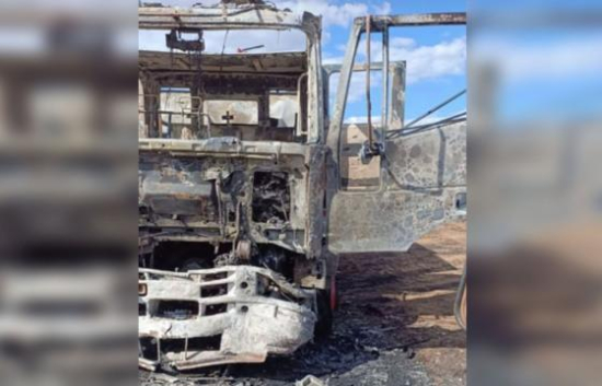 No Araguaia, caminhão do Corpo de Bombeiros pega fogo durante combate a incêndio