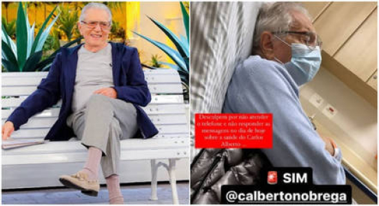 Carlos Alberto de Nóbrega é internado após testar positivo para Covid-19