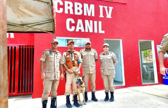 Bombeiros inauguram canil em Barra do Garças e homenageiam cão que morreu durante operação